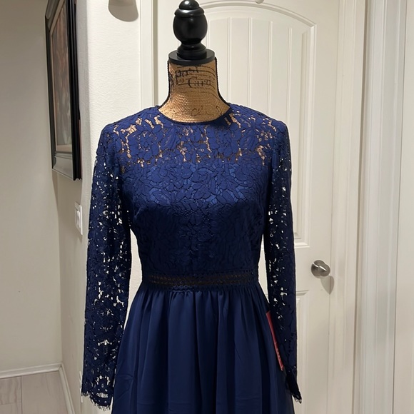 NWT Truth & Fable Lace Trim Purple Dress Size M - Picture 2 of 5